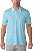 Men's Adidas Climachill Stripe Golf Polo - Blue