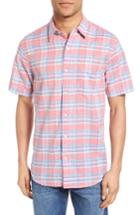 Men's Faherty Summer Blend Ventura Trim Fit Plaid Sport Shirt