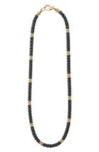 Women's Lagos 18k Gold & Black Caviar Bead Rope Necklace