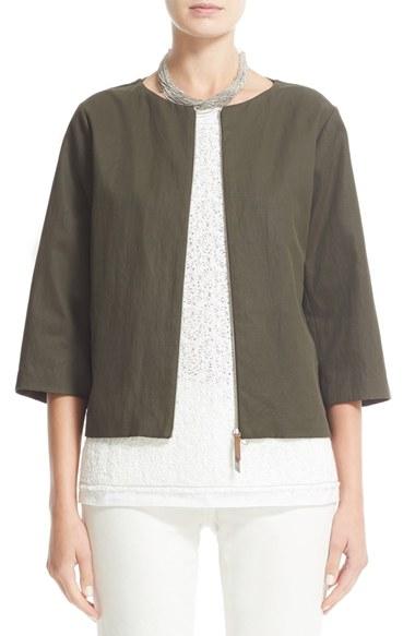 Women's Fabiana Filippi Coated Cotton Blend Jacket