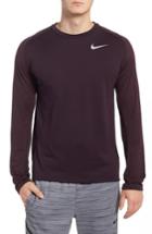 Men's Nike Thermasphere Long Sleeve Running T-shirt - Burgundy