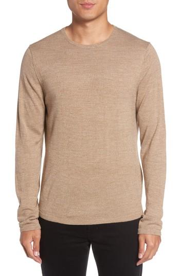 Men's Calibrate Merino Blend Crewneck Sweater, Size - Brown