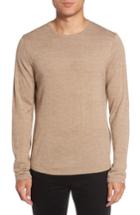 Men's Calibrate Merino Blend Crewneck Sweater, Size - Brown