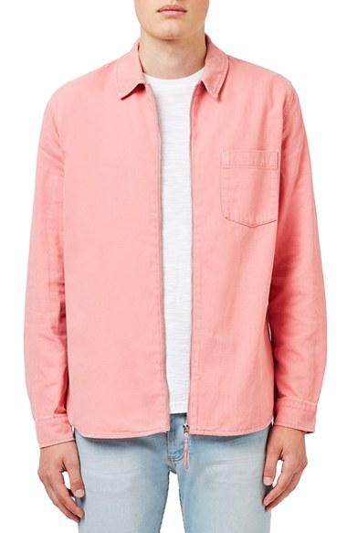 Men's Topman Zip Shirt Jacket