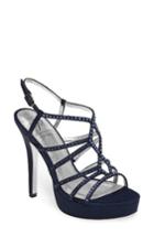 Women's Adrianna Papell Miranda Embellished Platform Sandal .5 M - Blue