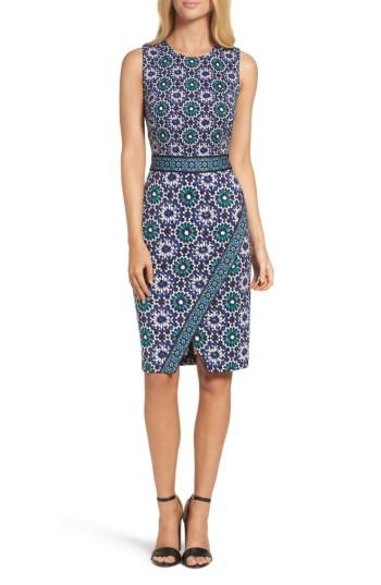Women's Maggy London Jewel Tile Jersey Sheath Dress