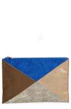 Sole Society Steph Patchwork Clutch - Blue