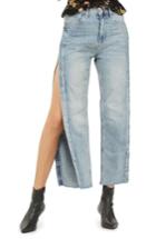 Women's Topshop Side Snap Straight Leg Jeans