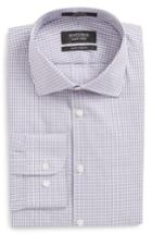 Men's Nordstrom Men's Shop Extra Trim Fit Non-iron Check Dress Shirt .5 32/33 - Purple