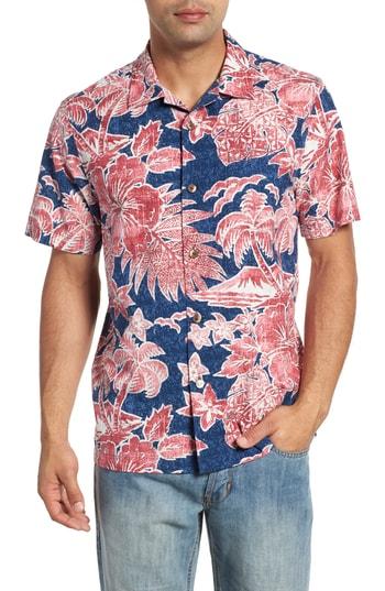 Men's Tommy Bahama Beach Batik Camp Shirt - Pink