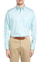 Men's Peter Millar Crown Soft Gingham Fit Sport Shirt, Size Large - Blue