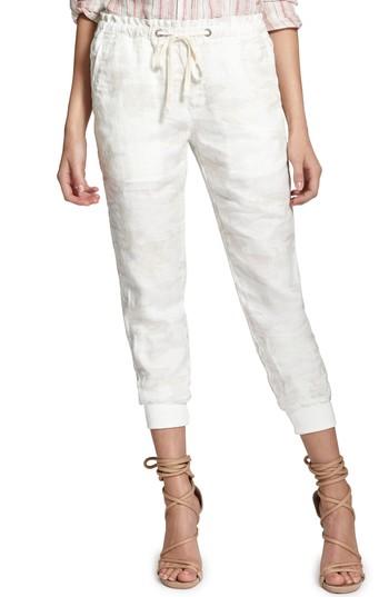 Women's Sanctuary Troop Camo Linen Jogger Pants - White