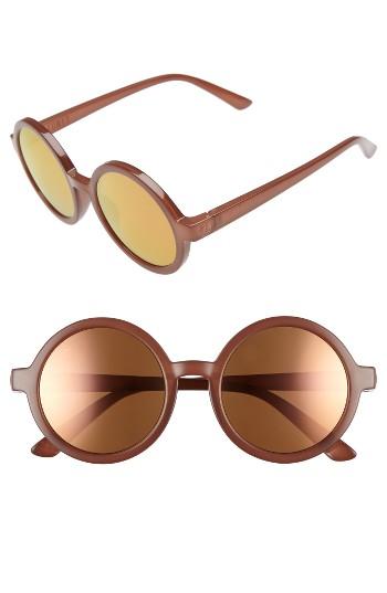 Women's Electric Lunar 52mm Round Sunglasses - Calafia Rose/ Champagne