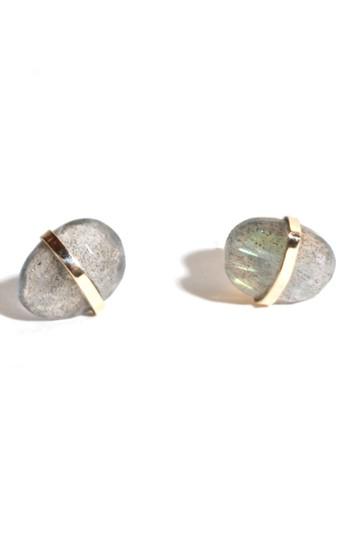 Women's Melissa Joy Manning Wrapped Labradorite Stud Earrings