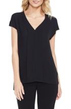 Women's Vince Camuto Mixed Media Blouse - Black