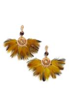 Women's Gas Bijoux Gaia Feather Drop Earrings