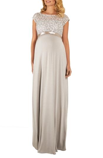 Women's Tiffany Rose Mia Maternity Gown - Metallic