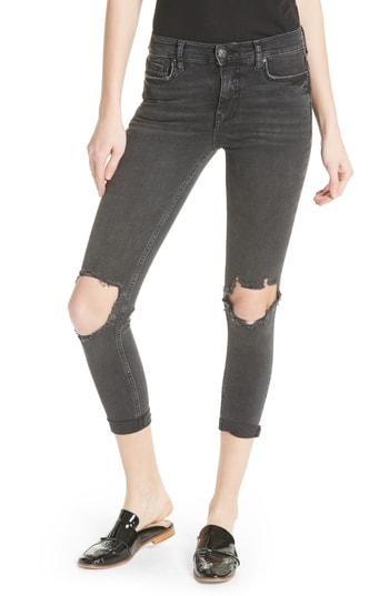 Women's We The Free By Free People High Waist Ankle Skinny Jeans - Black