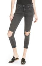 Women's We The Free By Free People High Waist Ankle Skinny Jeans - Black