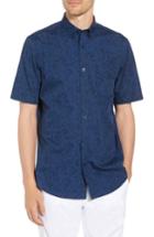 Men's 1901 Ivy Regular Fit Print Sport Shirt - Blue