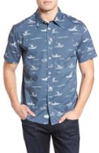 Men's Quiksilver Waterman Collection Fishboats Sport Shirt, Size - Blue