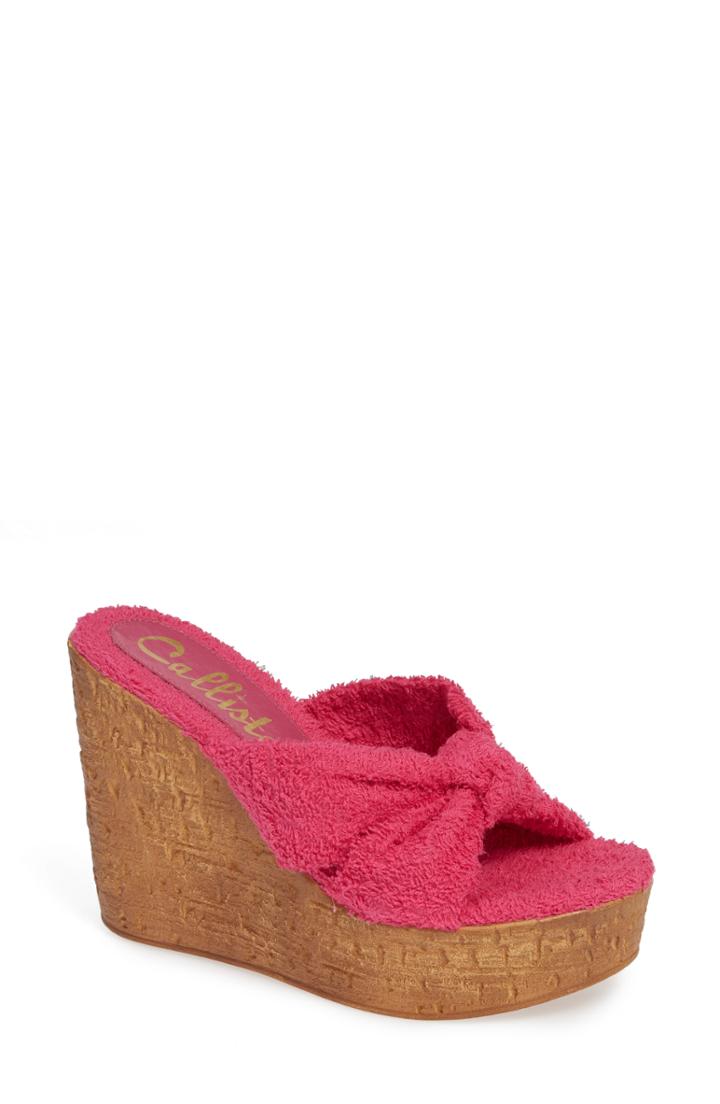 Women's Callisto Shore Platform Wedge Slide Sandal M - Pink