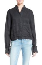 Women's Frame New Linen Jacket - Black