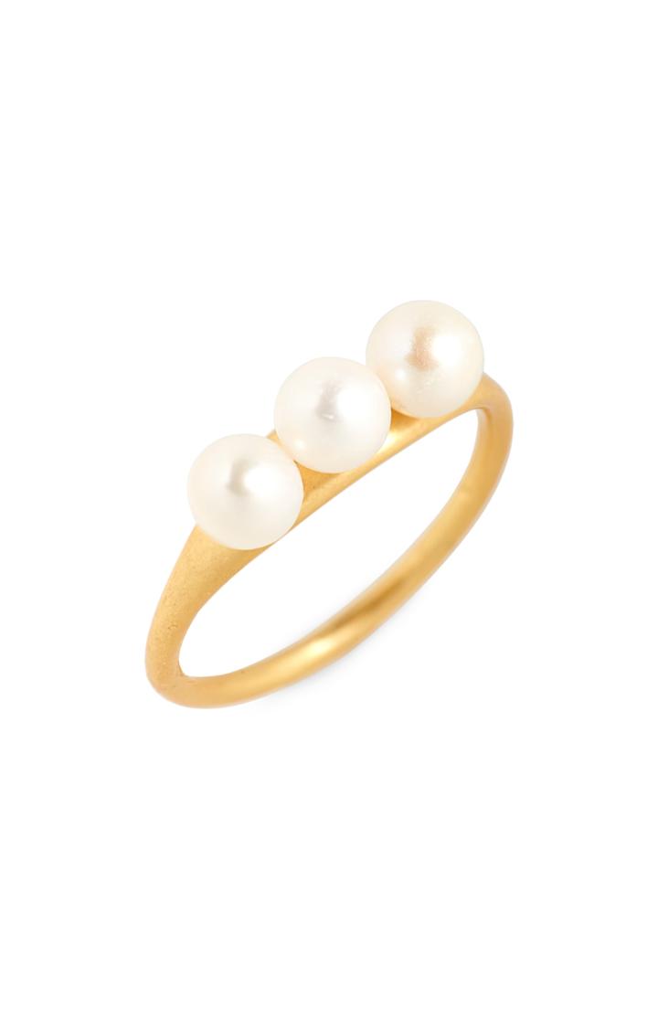Women's Madewell Triple Pearl Ring
