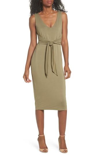 Women's Forest Lily Tie Front Dress - Green