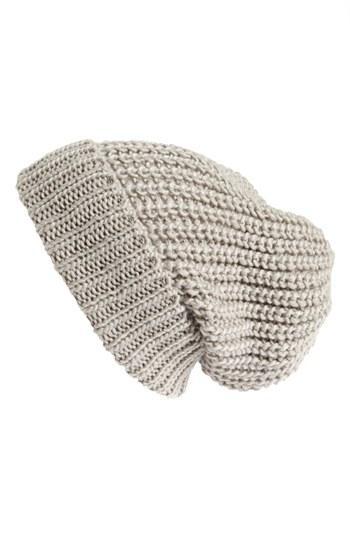 Tarnish Chunky Knit Beanie Grey Violet