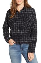 Women's Love, Fire Check Flannel Shirt - White