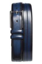 Men's Mezlan Palma Leather Belt - Medium Blue