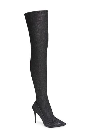 Women's Topshop Bellini Stiletto Over The Knee Boot .5us / 36eu - Metallic