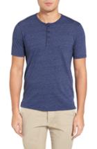 Men's Goodlife Split Hem Henley, Size - Blue