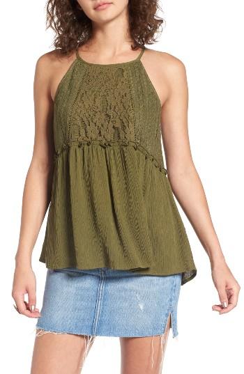 Women's Sun & Shadow Lace Ruffle Tank