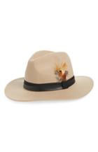 Women's Treasure & Bond Feather Trim Panama Hat -