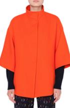 Women's Akris Punto Wool Gabardine Coat - Orange