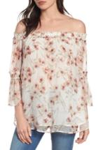 Women's Lucky Brand Shirred Off The Shoulder Top - Ivory