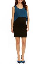Women's Rosie Pope 'gladis' Sleeveless Popover Maternity Dress - Blue