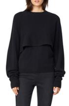 Women's Habitual Joell Popover Cashmere Sweater - Black