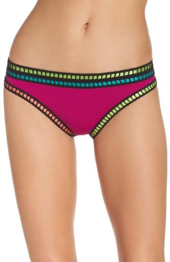 Women's La Blanca Threading Along Bikini Bottoms - Pink