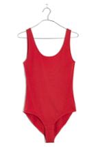Women's Madewell Scoop Back Bodysuit, Size - Red