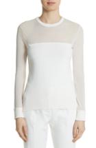 Women's Max Mara Cantore Mesh Yoke Sweater - Ivory