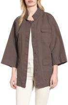 Women's Eileen Fisher Organic Cotton & Hemp Jacket, Size - Grey