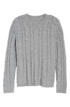Women's Press Trapeze Fit Cable Knit Sweater - Grey