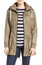 Petite Women's Laundry By Shelli Segal Cotton Anorak P - Green