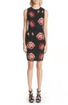 Women's Alexander Mcqueen Intarsia Floral Print Dress - Black