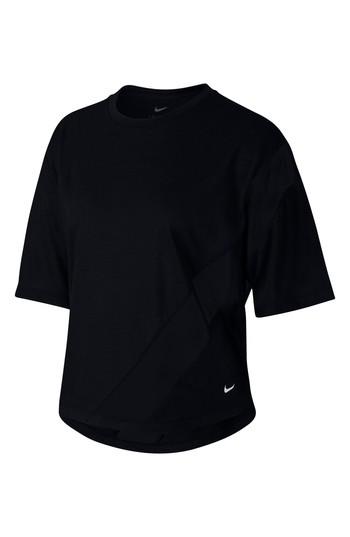 Women's Nike Dry Studio Women's Mesh Training Top - Black