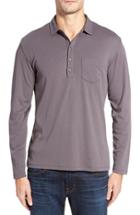 Men's Robert Barakett Calgary Long Sleeve Polo - Grey