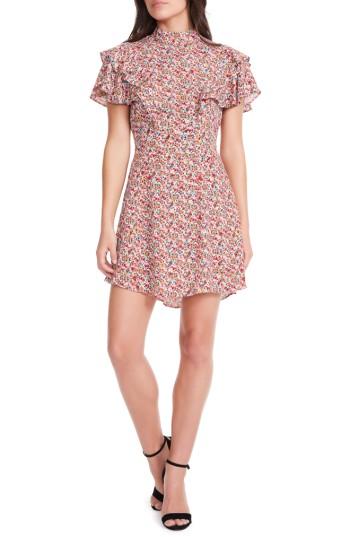 Women's Afrm Viola Ruffle Minidress - Red